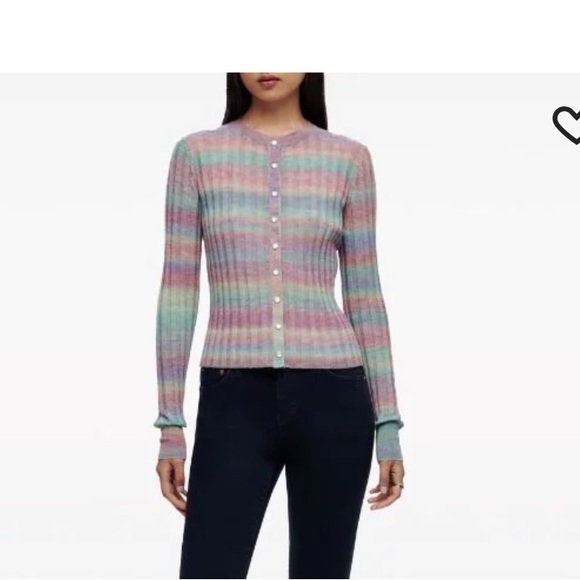 RE/DONE POOR BOY SLIM RIBBED KNIT WOOL CARDIGAN MED NWT $395 - Picture 2 of 7